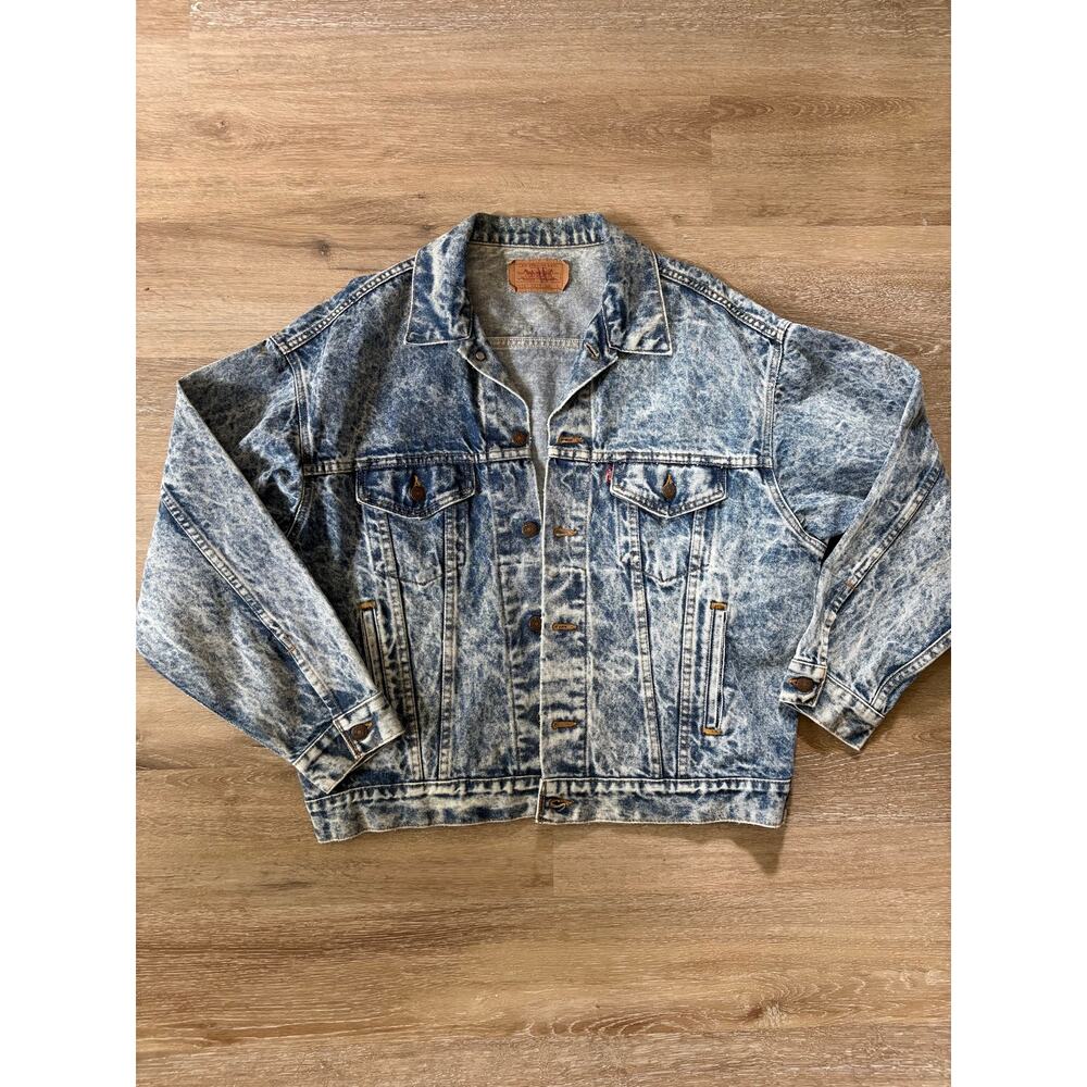 Vintage 1980s Levi's Lot 70507-0219 Acid Wash Trucker Jacket